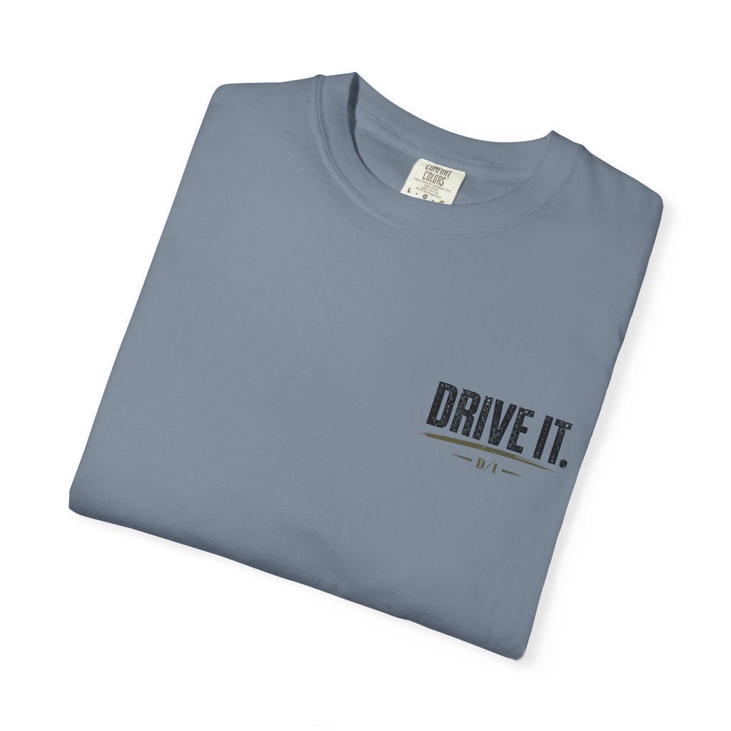 Drive It. Truck Graphic T‑Shirt — 'Put In The Work, Reap The Reward' Outdoor Crew Tee