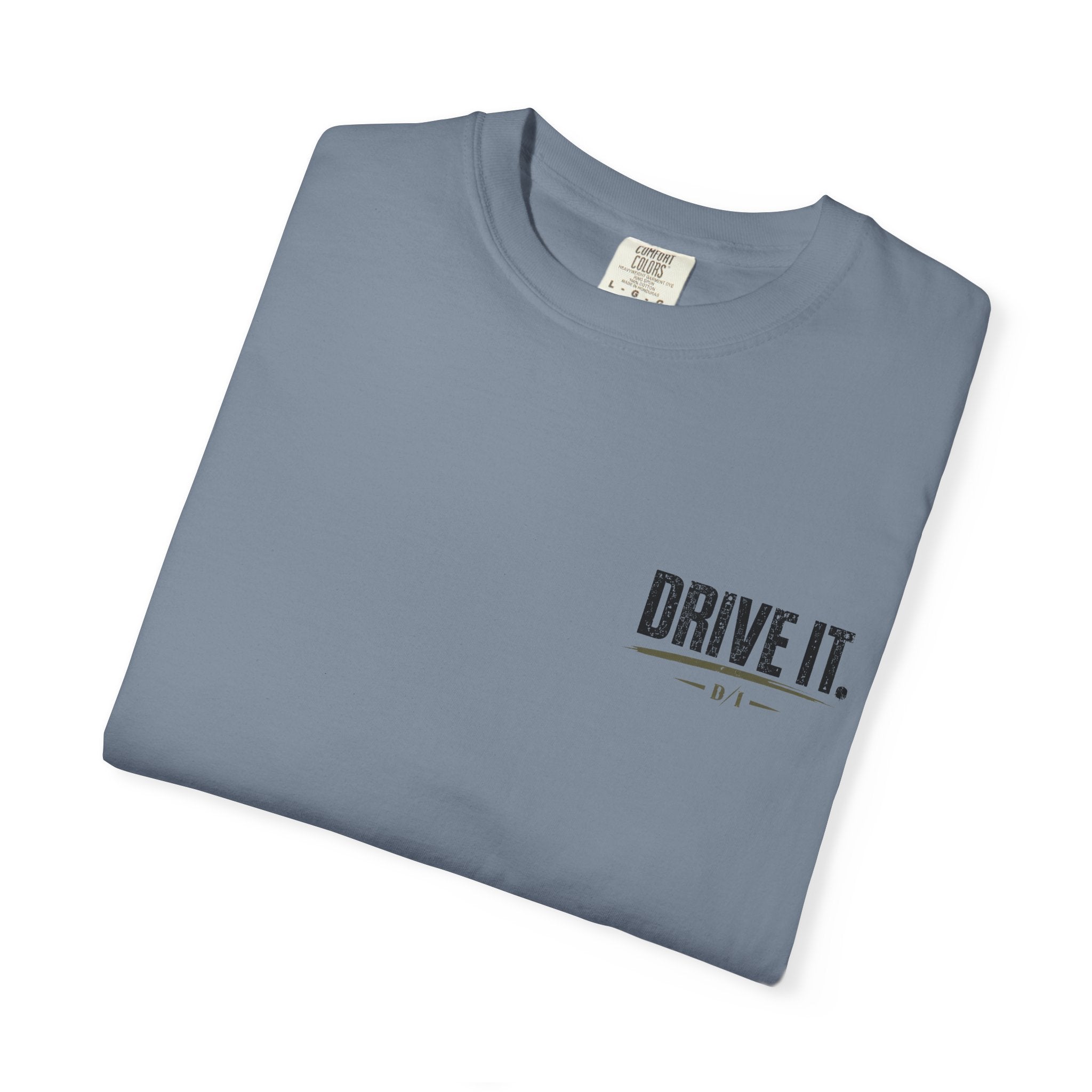 Drive It. Truck Graphic T‑Shirt — 'Put In The Work, Reap The Reward' Outdoor Crew Tee