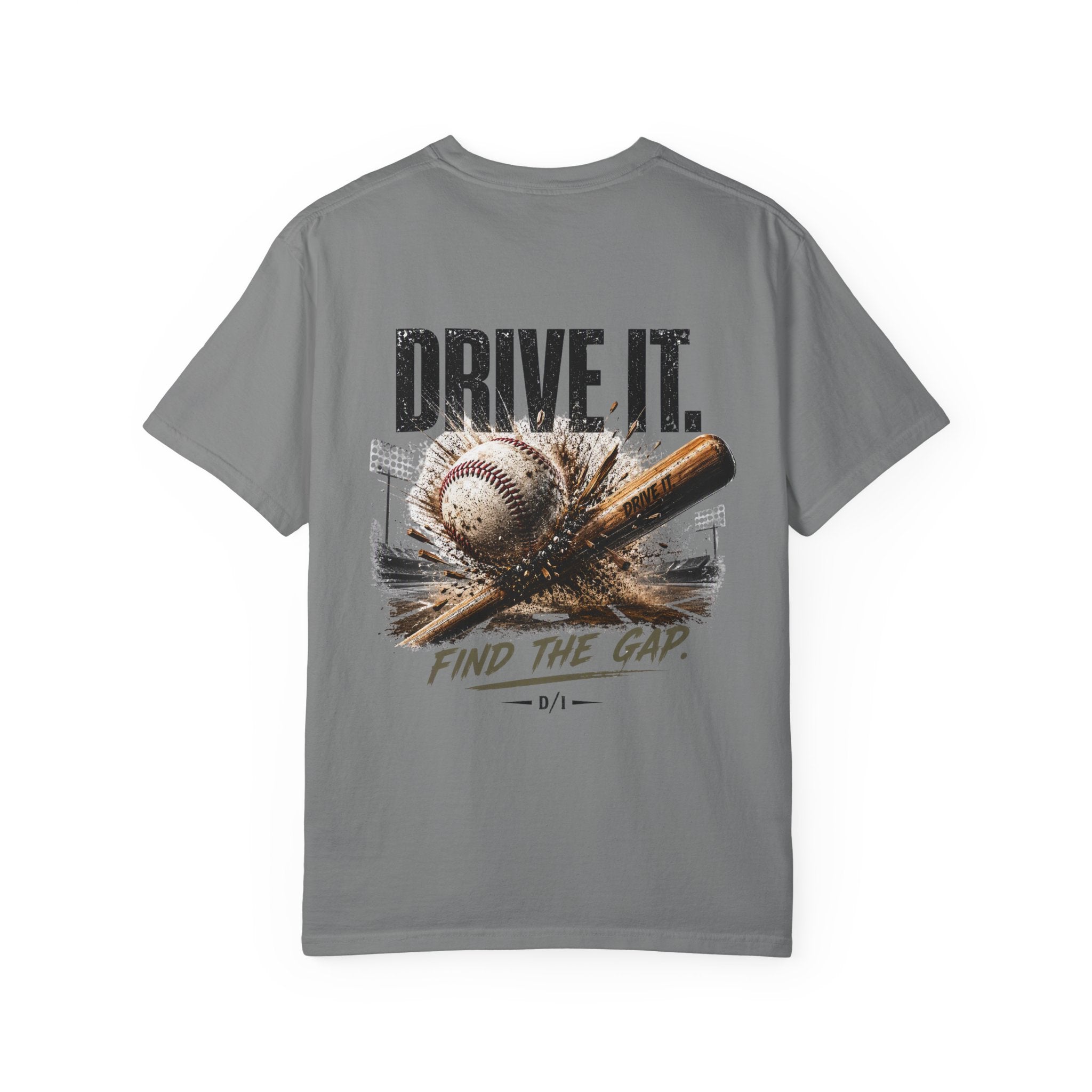 Baseball T‑Shirt — "DRIVE IT. Find The Gap." Graphic Tee