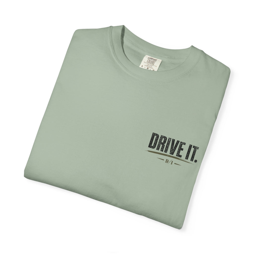 Drive It. Truck Graphic T‑Shirt — 'Put In The Work, Reap The Reward' Outdoor Crew Tee