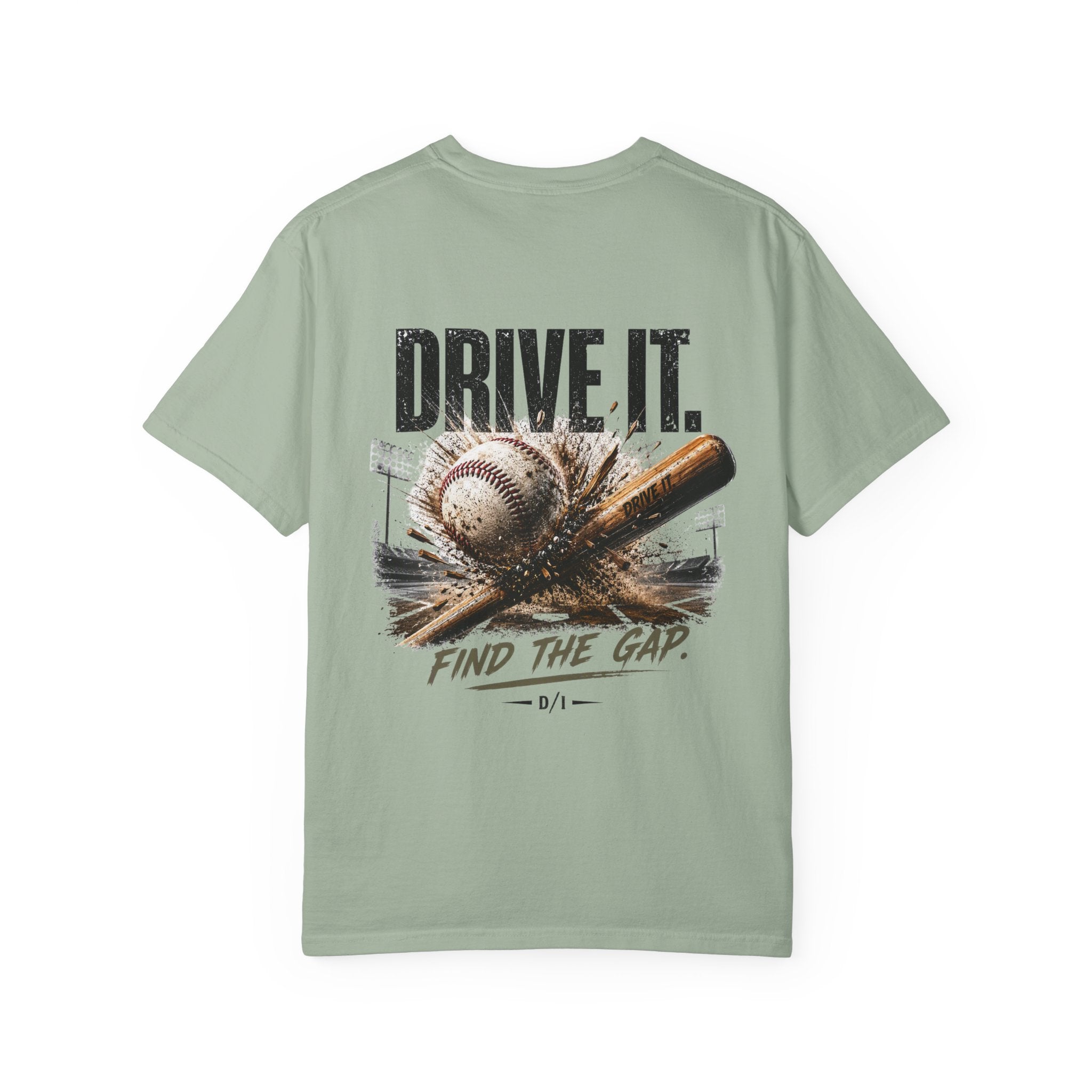 Baseball T‑Shirt — "DRIVE IT. Find The Gap." Graphic Tee