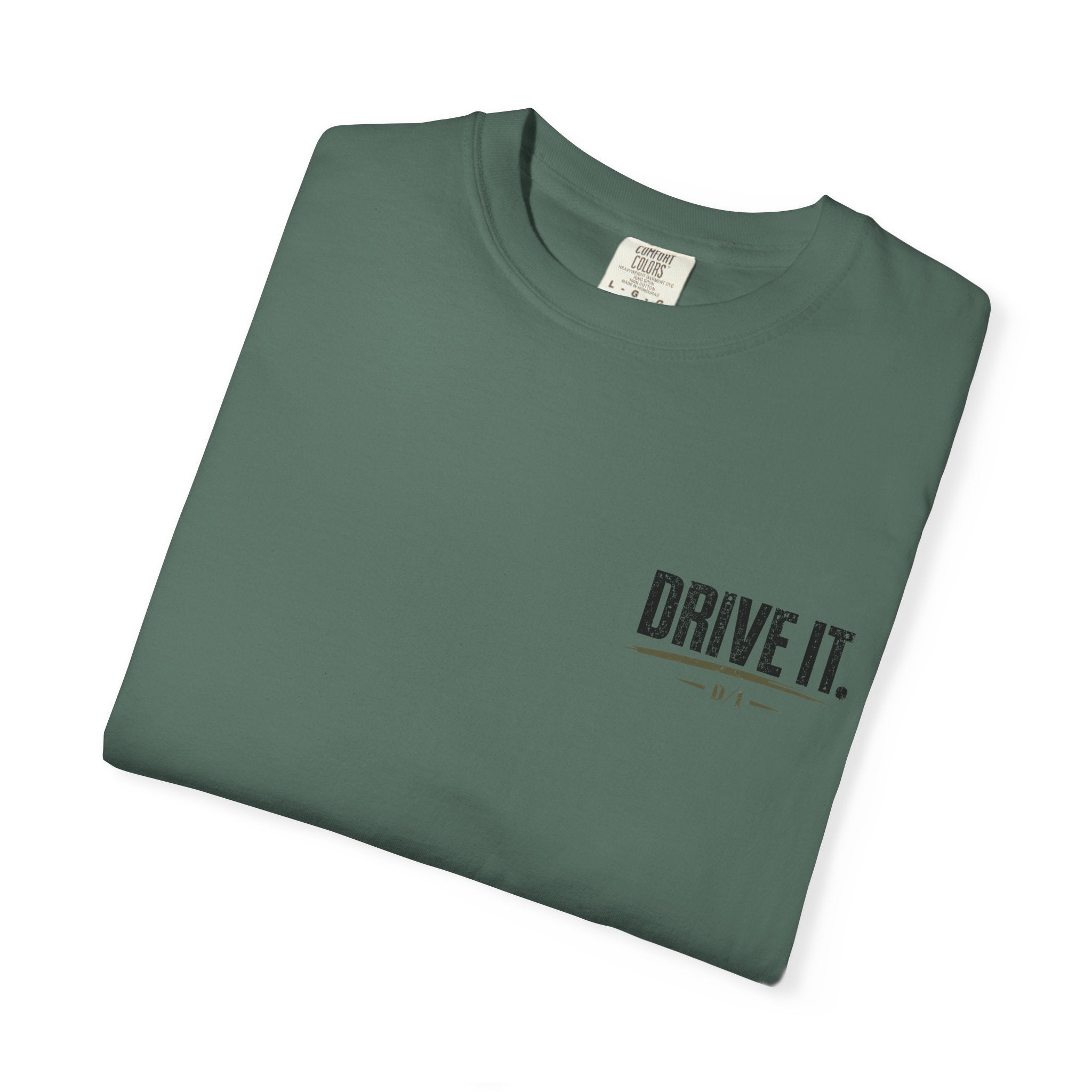 Drive It. Truck Graphic T‑Shirt — 'Put In The Work, Reap The Reward' Outdoor Crew Tee