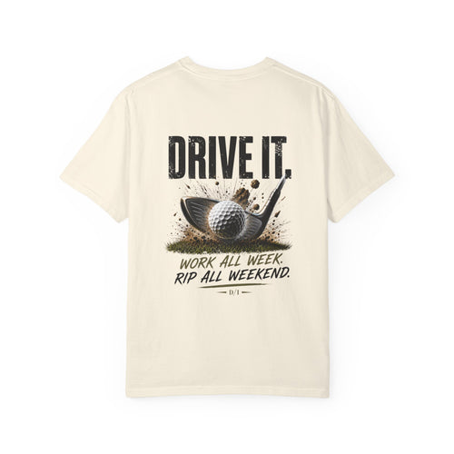 Drive It Golf T-Shirt — "Work All Week, Rip All Weekend" Vintage Golf Tee